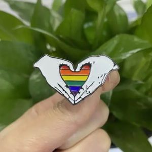 LOVE rainbow pride enamel lapel pin button